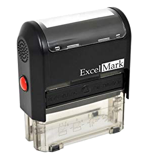 A black ExcelMark notary stamp icon representing services of notary services company Messenger Service Inc servicing South Hills, PA